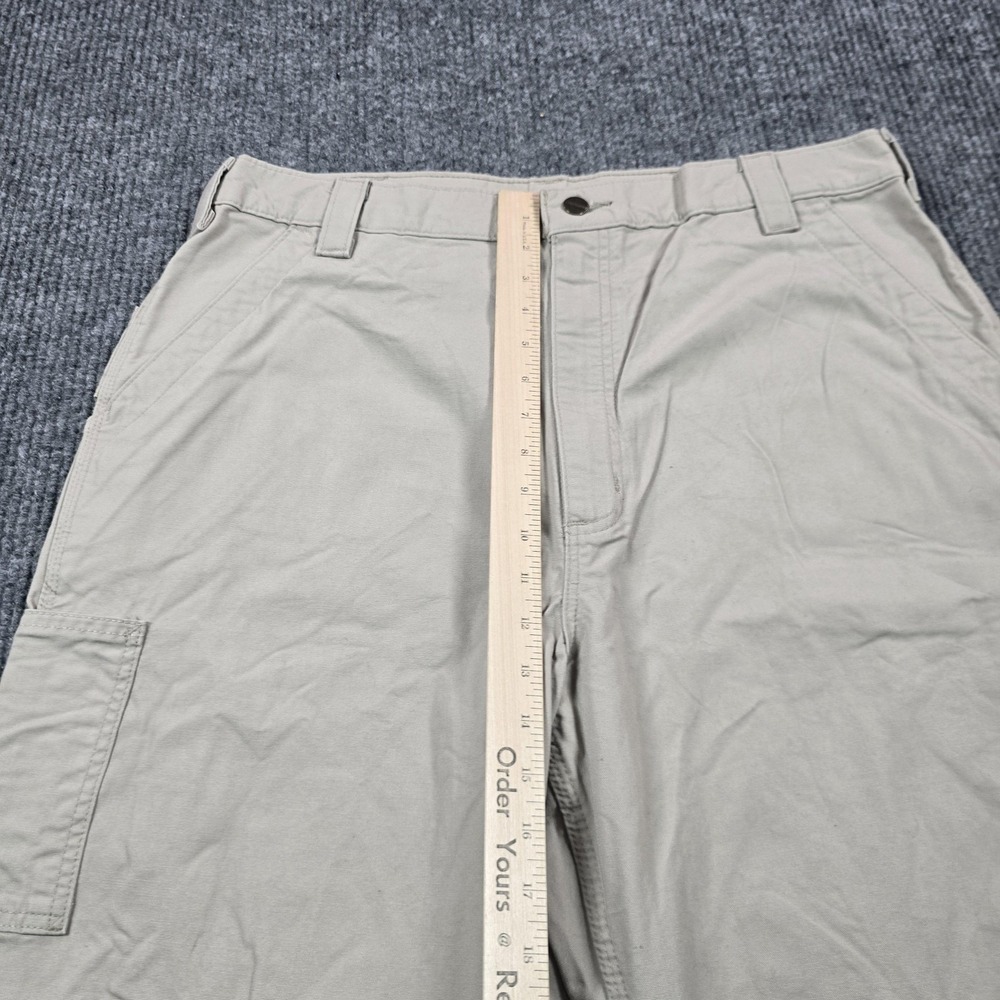 Carhartt Pants Mens 38x36 Beige Loose Original Fit Canvas Work Carpenter B151 - Picture 9 of 12